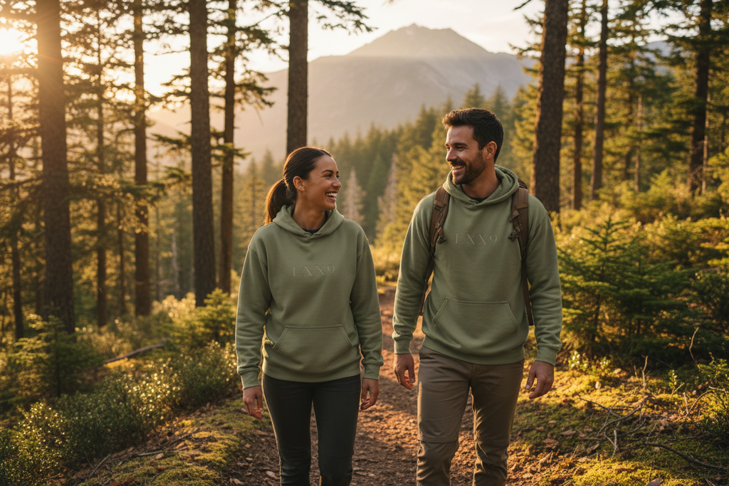 LXX9 Military Green Hoodie Hiking