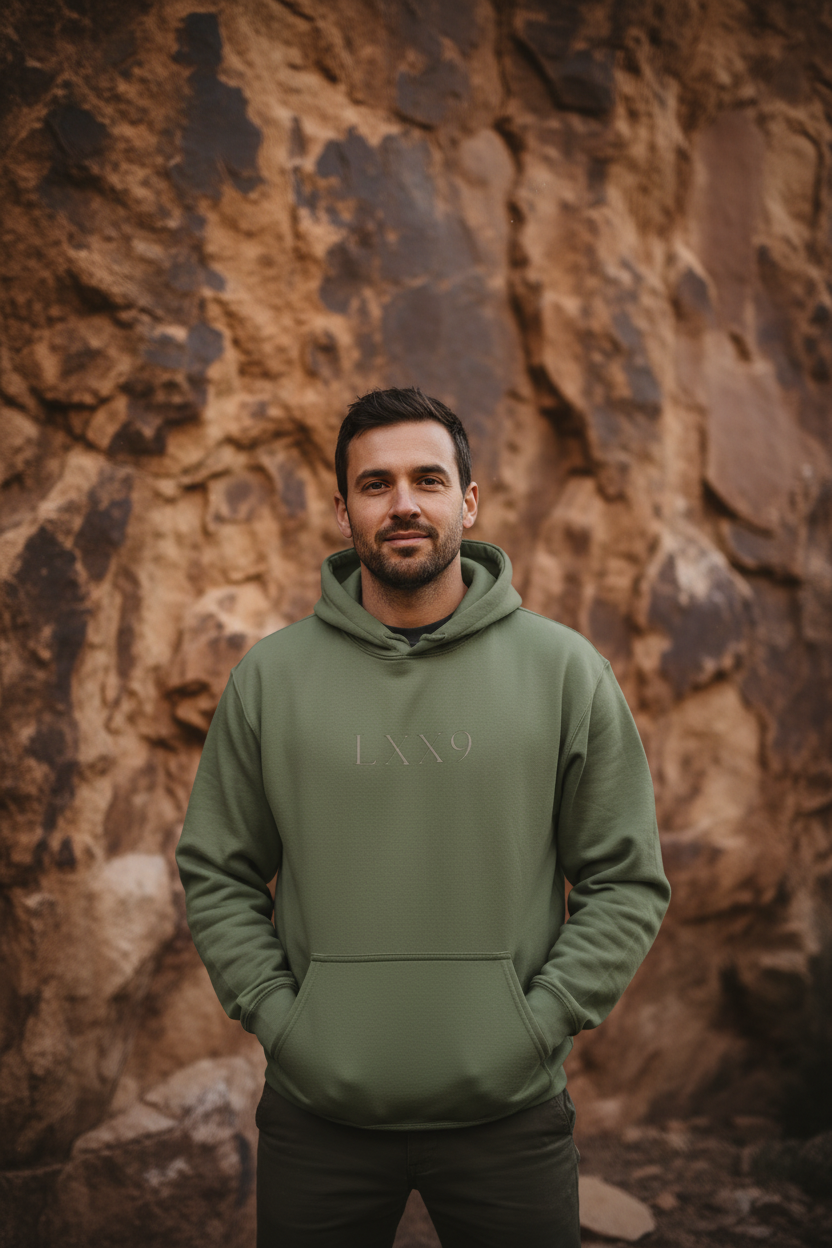 LXX9 Military Green Hoodie Pre-Climb