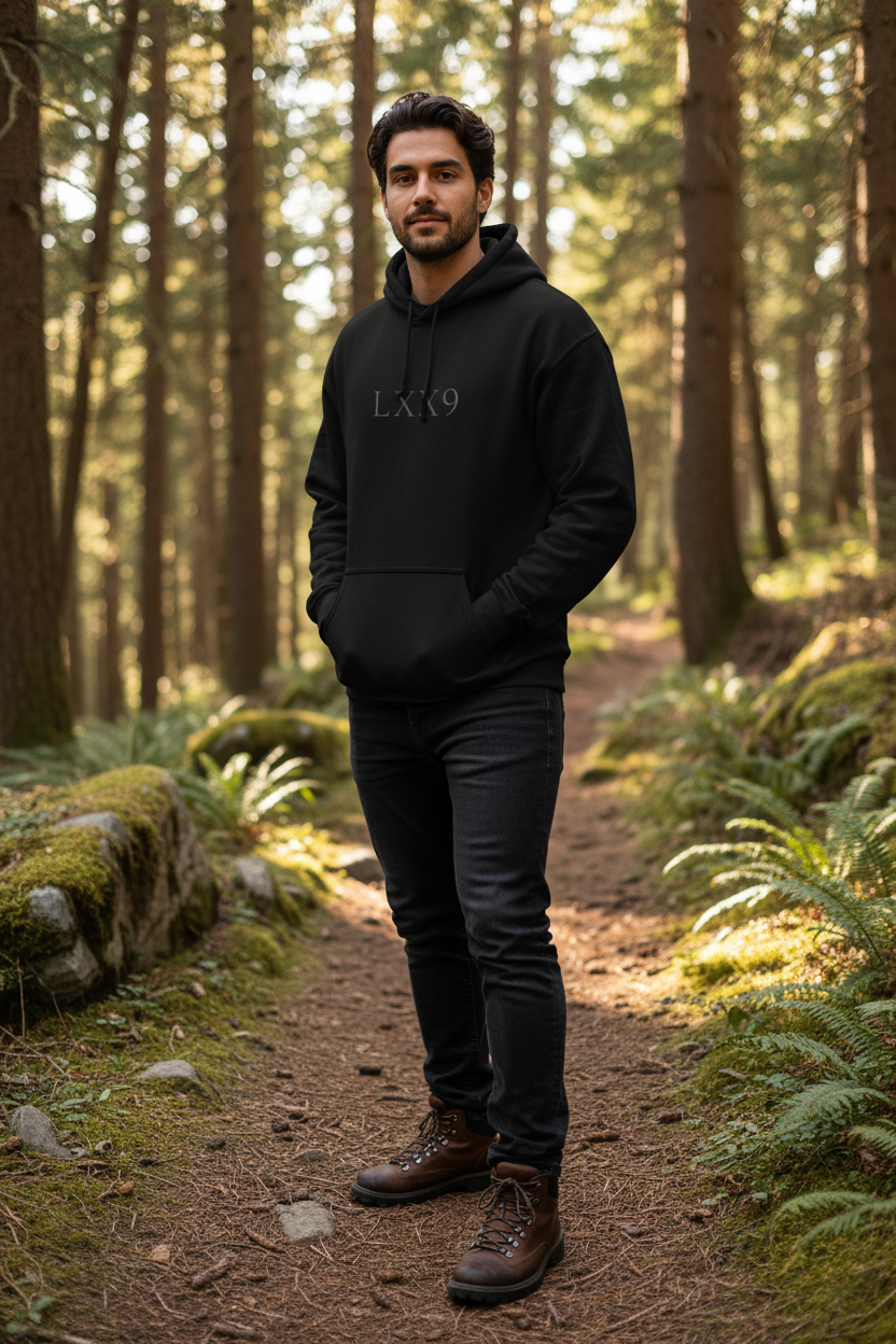 LXX9 Unisex Hoodie - Man in Nature
