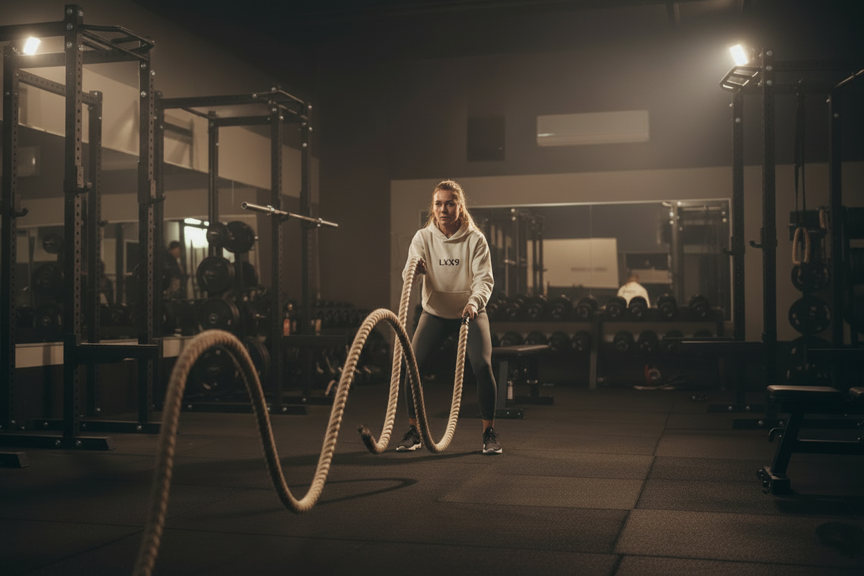 Woman Battle Ropes LXX9 Logo